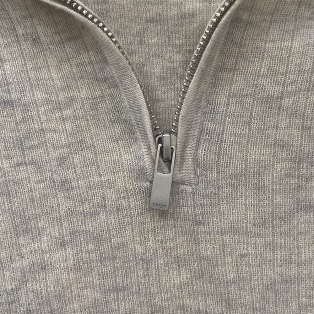 REISS Kelly Zip Wool & Cashmere-blend Sweater Top In Nocolor - Picture 8 of 9
